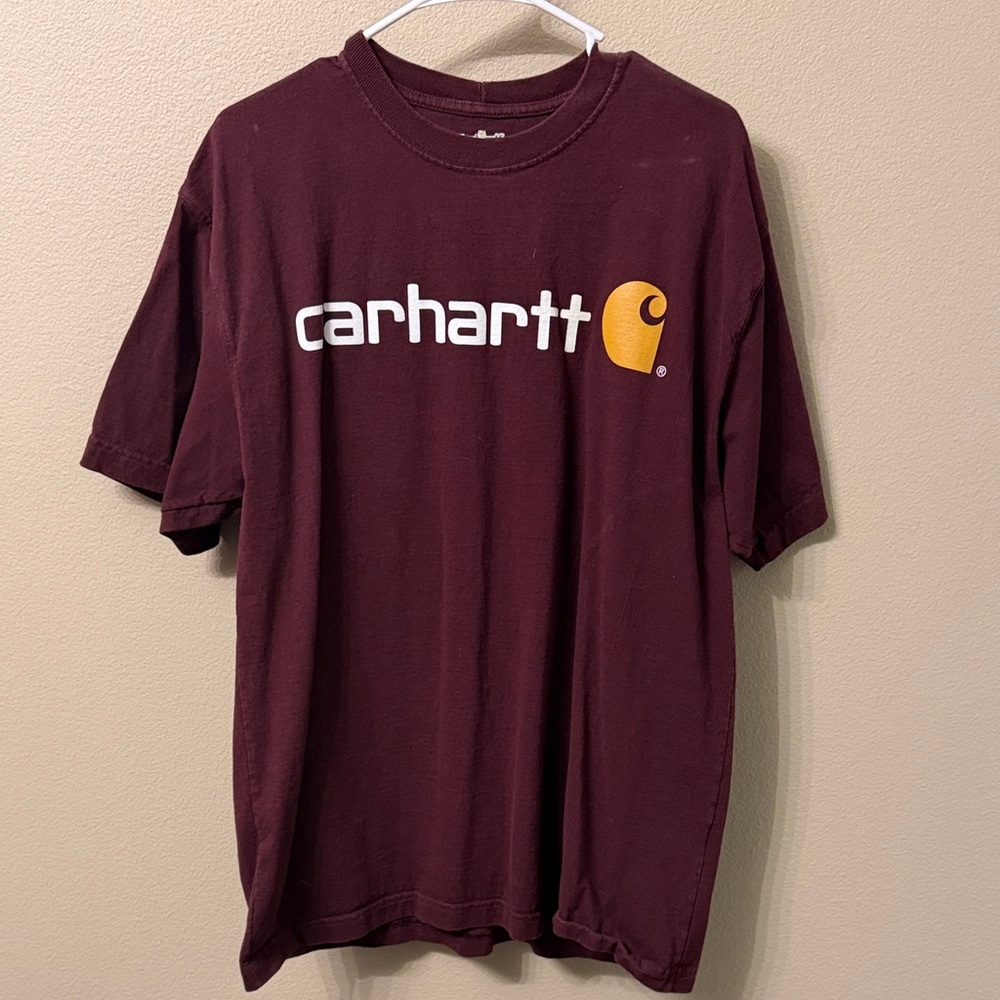 Carhartt Men's Dark Red Short Sleeve Tee